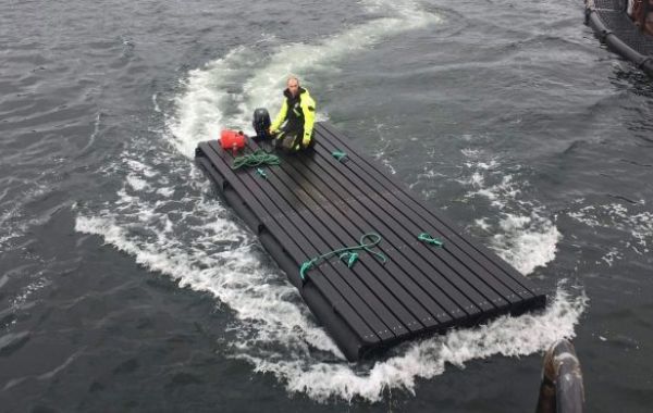 ПЛАВУЧИЙ ПЛОТ ИЗ ПНД 2.8×6.5 М